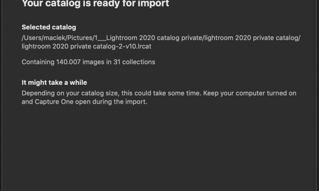 Capture one – import af stort Lightroom katalog (140.000 billeder)